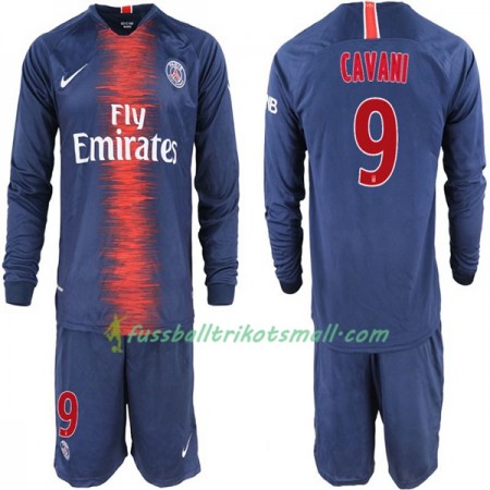 Fußballtrikots Paris Saint-Germain Cavani 9 Kinder 2018-2019 Langarm Heimtrikotsatz kaufen